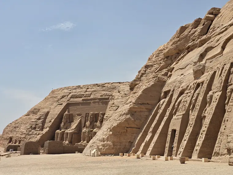 The temples of Abu Simbel carved into rock